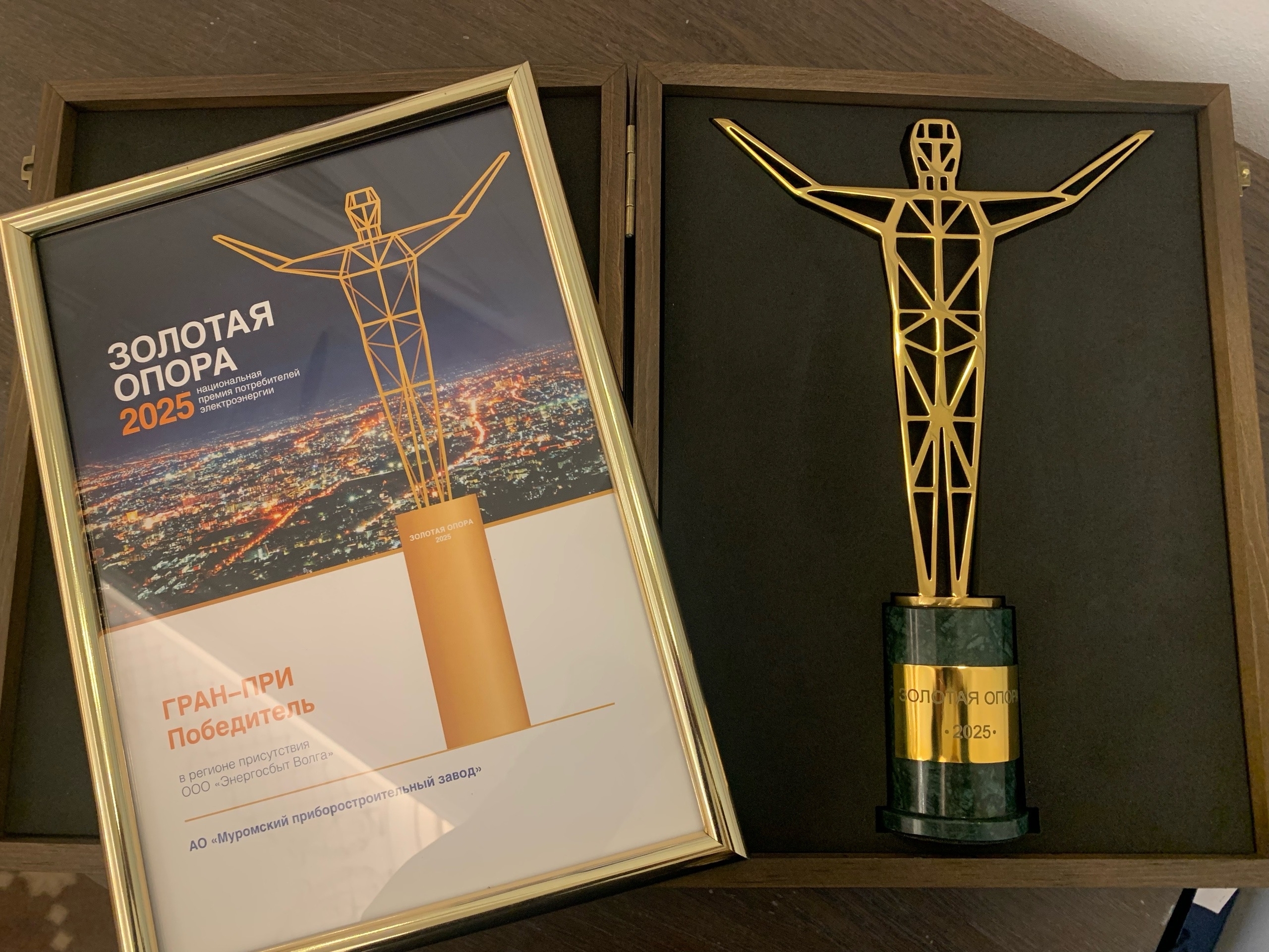 Церемония награждения премии «Золотая опора» во Владимире