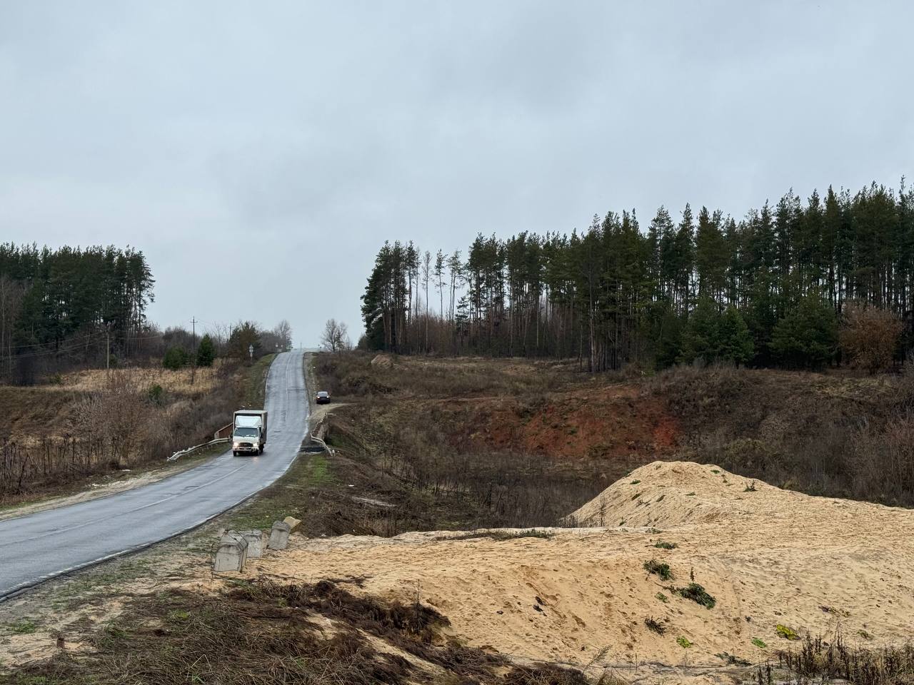 Дорожная инфраструктура или строительная площадка в Муромском районе
