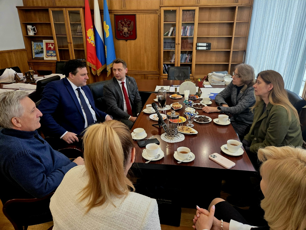 Встреча главы Мурома Евгения Рычкова с ректором Герценовского университета Сергеем Тарасовым