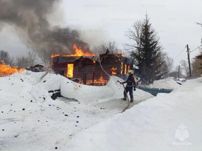 Пожар в частном доме в Бердищево