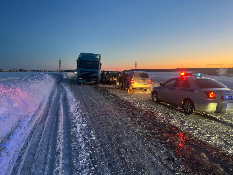 Место ДТП на обходе Мурома, видны повреждённые автомобили