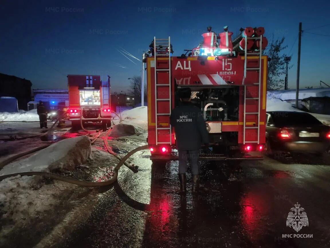 Пожар на проезде Куйбышева в Муроме