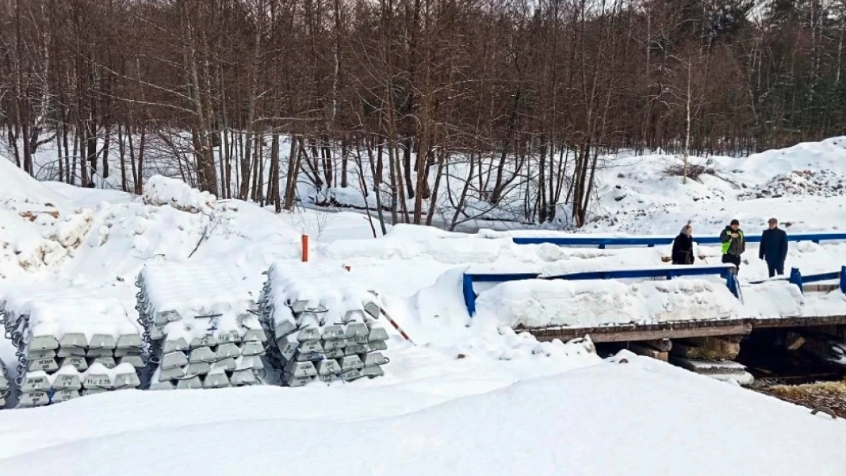 Строительство нового моста к лагерю Солнечная поляна в Меленковском округе