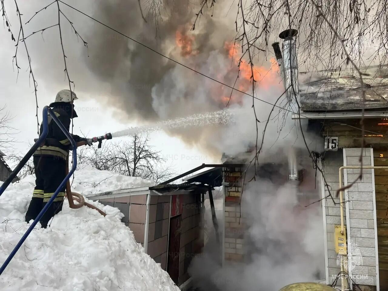 Пожар в частном доме в Чаадаево