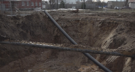 Процесс бурения и прокладки трубы